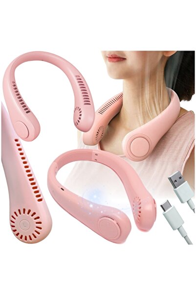 Other Ventilator portabil pentru gât, mini ventilator sportiv, roz, cadou