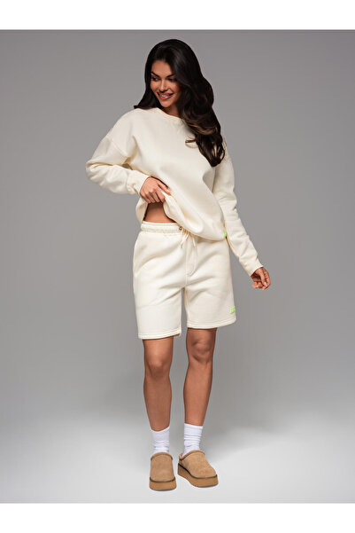 OMBRE UNISEX sweatshirt + shorts set for couples - cream V2 Z108