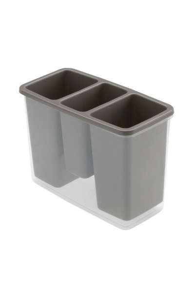 SHOPIENS Cutlery Holder Shopiens® Plastic, 21 x 10.5 x 14.5 cm, Grey