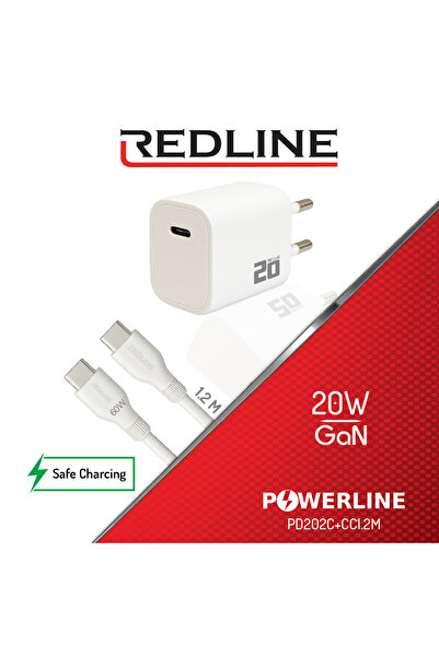 Redline 20W GAN Type C Girişli Şarj Seti