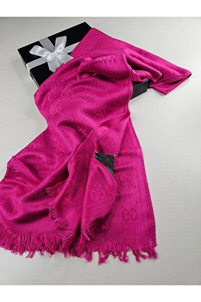 Miorel Scarfs G Desen Kaşmir İpek Şal Çift Taraflı Silk Cashmere Shawl