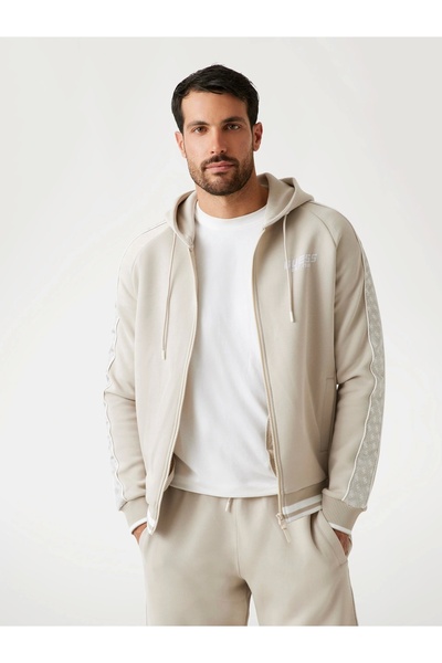 Guess Tricou Eldrin pentru bărbați, alb, cu amestec de modal activ, cu potrivire oversize Z5BI01JR06K-G018