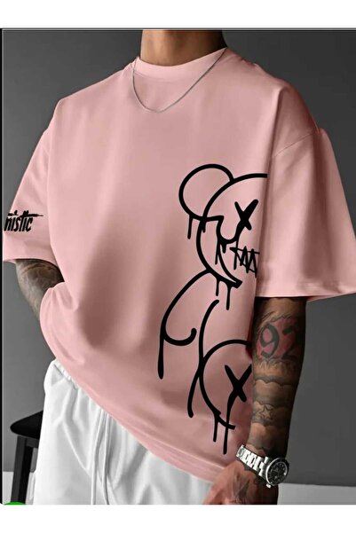 zahid moda Men's Oversize Bear Printed T-Shirt