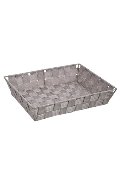 SHOPIENS Coș de depozitare Shopiens® împletit, gri taupe, 32x25x6,5 cm
