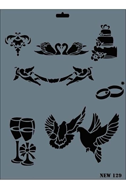 BulutRetail Rich New Series N129 Stencil 35X25 cm