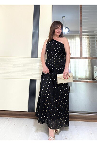 VOSEM BUTİK PUANTİYELİ ŞİFON ELBİSE