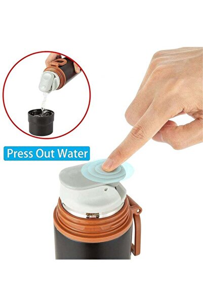 Yelajoy 450ml Insulated Water Bottle Stainless Steel Vacuum Coffee Mug with Handle,with Spill-Proof Lid