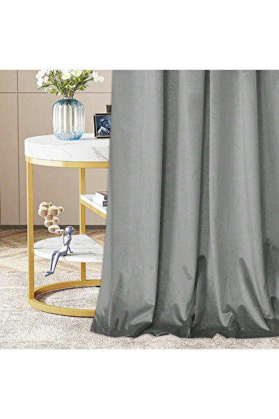 Other Blackout curtain 250x140 with eyelets, grey velvet, thick