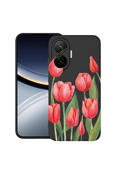 bestcase Carcasă ultra subțire TPU Mat pentru Poco F7, lalele roșii, 2052009 ...