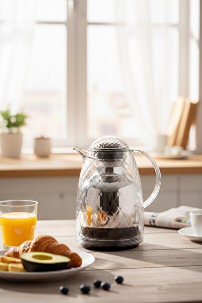 EWs 1 Lt Prism Transparent Flat Lid Thermos