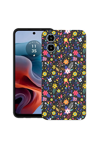bestcase Carcasă ultra subțire din TPU pentru Motorola Moto G45, model floral...