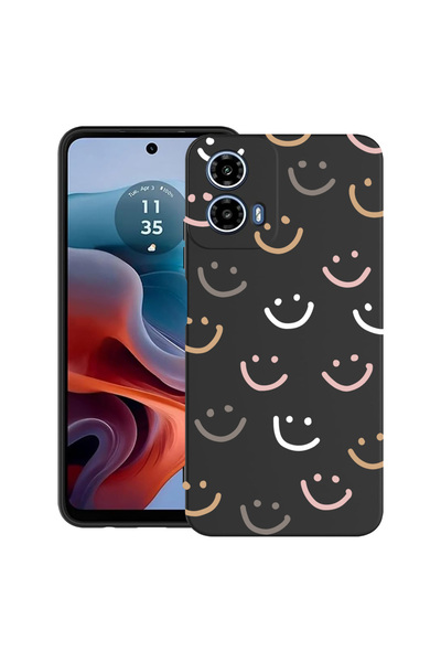 bestcase Carcasă ultra subțire din TPU pentru Motorola Moto G45, Smile Please...