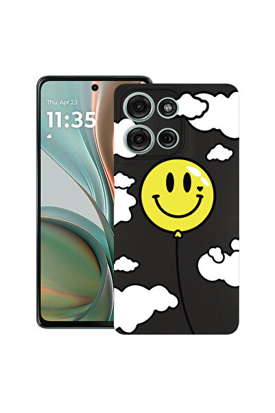 bestcase Carcasă ultra subțire din TPU pentru Motorola Edge 50, cu zâmbet bal...