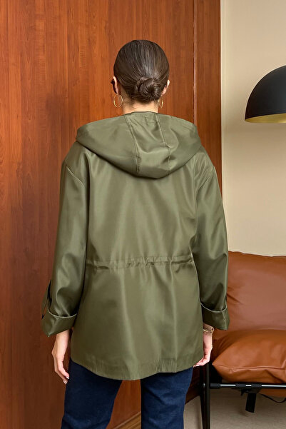 Butik Modana Kapüşonlu Trençkot