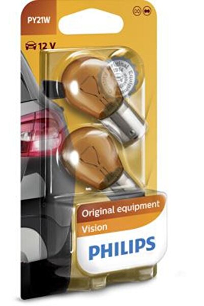 Philips Set de 2 becuri de semnalizare PY21W 12V, blister, 12496NAB2