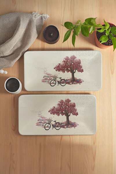Keramika Bicycle Siera Kayık Tabak 33*17 cm 2 Adet