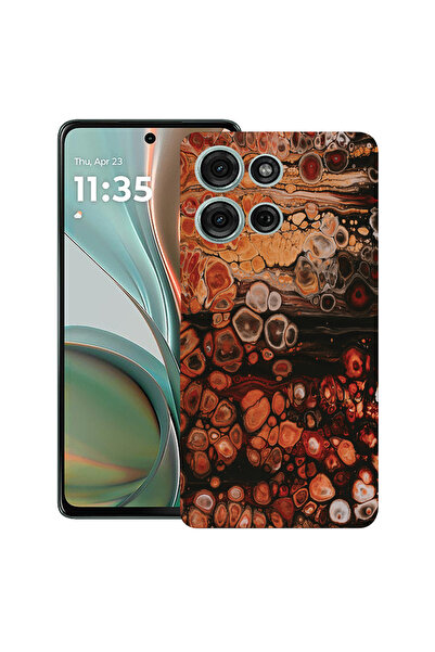 bestcase Carcasă ultra subțire din TPU pentru Motorola Edge 50, model lemn, 2...