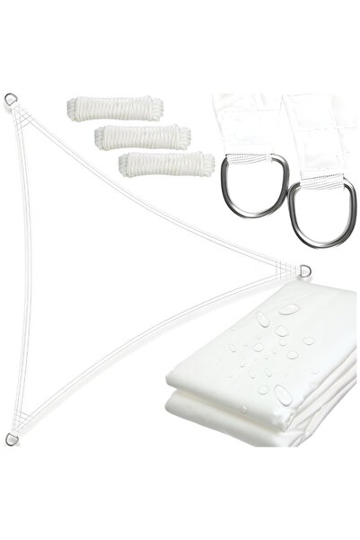 Other Velă parasolar albă din material UV pentru acoperiș de grădină 5x5x5