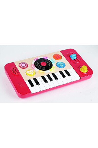 Hape Kids Portable DJ Mix And Spin Studio Music Toy Playset With Lights, Sound, And 18 Key Keyboard