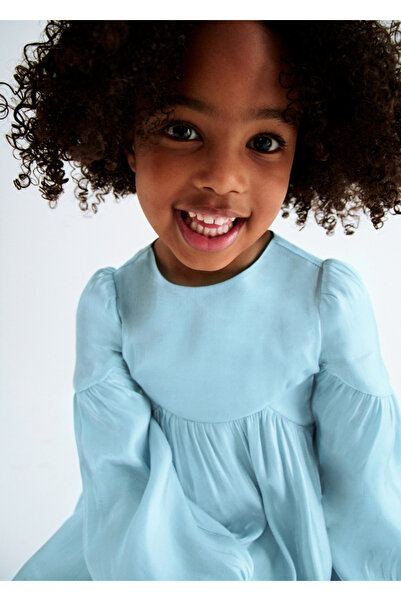 Abel & Lula ABEL& LULA AQUA MAVİ İÇİ PENYE ASTARLI KIZ ÇOCUK ELBİSE (04-08 YAŞ ARASI BEDENLER) - MAVİ