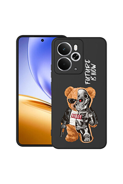 bestcase Carcasă ultrasubțire TPU pentru Realme 14 5G, cu design jumătate robot jumătate ursuleț de pluș, 3113069 B 931