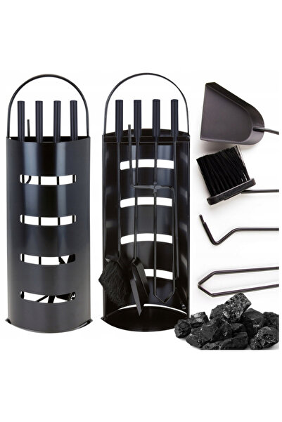 Other Set șemineu 5 în 1, accesorii pentru șemineu, lopată, poker, perie, suport