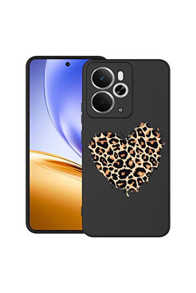 bestcase Carcasă ultra subțire TPU pentru Realme 14 5G, cu design leopard și inimă, 3113069 B 761