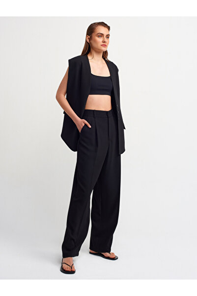 NK Palazzo High Waist Trousers-Black