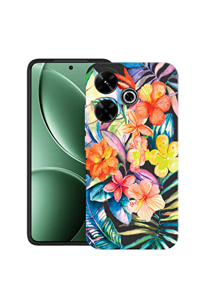 bestcase Carcasă ultra subțire TPU Mat pentru Xiaomi Redmi 13x, flori topice,...