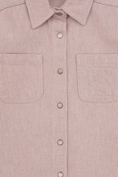 U.S. Polo Assn. Kız Çocuk Pudra Jean Gömlek 50314492-VR042