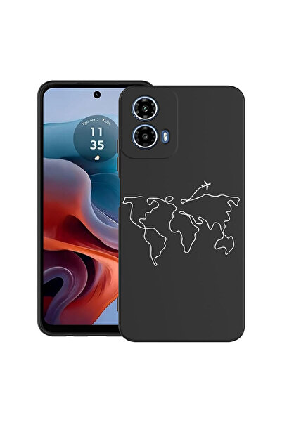 bestcase Carcasă ultra subțire din TPU pentru Motorola Moto G45, Travel, 2052...