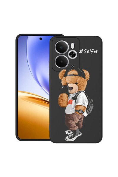 bestcase Carcasă ultrasubțire TPU pentru Realme 14 5G, cu design Selfie Teddy...