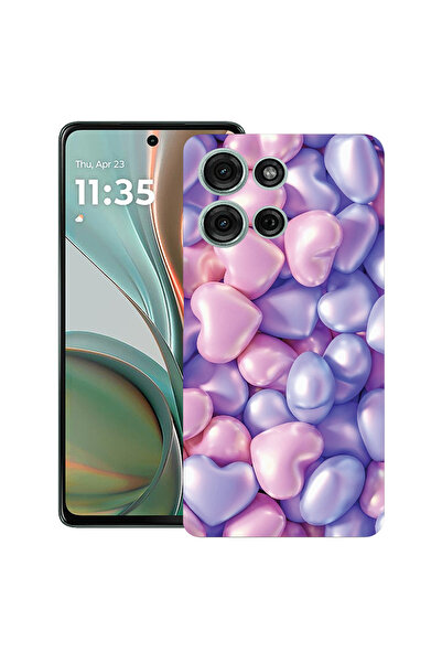 bestcase Carcasă ultra subțire din TPU pentru Motorola Edge 50, inimioare col...