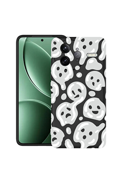 bestcase Carcasă ultra subțire TPU Mat pentru Poco F7 Ultra, gri acid smiley,...