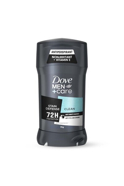 Dove مزيل عرق مضاد للتعرق من مين+كير، حماية من البقع، رائحة نظيفة، حماية تدوم 72 ساعة، 76 جم