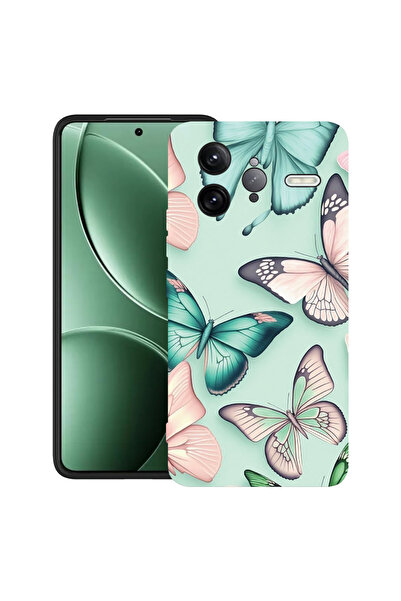 bestcase Carcasă ultra subțire TPU Mat pentru Poco F7 Ultra, model fluture, 2...