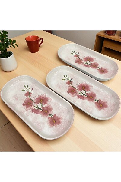 Keramika Fiore Noyan Kayık Salad Plate 26cm 3 Pieces