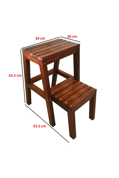 esnafe Açılır Kapanır Basamaklı Ahşap Tabure