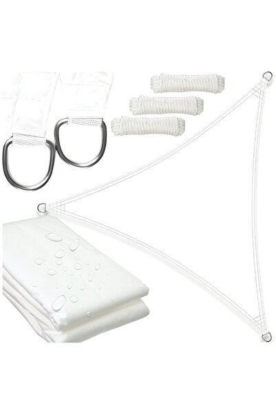 Other Velă parasolar, triunghi alb, umbră, terasă, 3,6x3,6x3,6 m