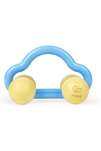 Hape Rattle & Roll Toy Car | Engaging Car Toy for Teething Babies | Soft, Easy-to-Grip Teething Toy