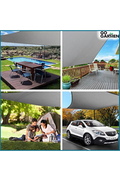 Other Waterproof gray UV solar awning sail awning 4x4 m