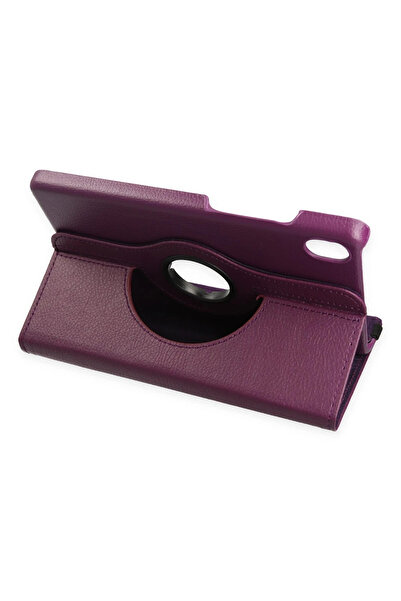 NewFace حافظة جلدية لجهاز سامسونج جالاكسي X510 تاب S9 FE 11 بتصميم 360 درجة - لون أرجواني