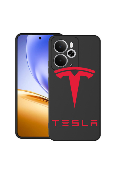 bestcase Carcasă ultra subțire TPU pentru Realme 14 5G, cu design Tesla Red, 3113069 B 1711