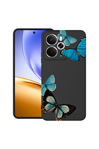 bestcase Carcasă ultra subțire TPU pentru Realme 14 5G, cu design fluturi alb...