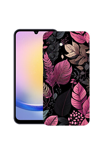 bestcase Ултра тънък TPU матов калъф за Samsung Galaxy M56, Розови пера, 2052...
