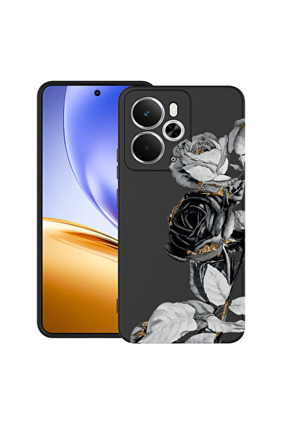 bestcase Carcasă ultra subțire TPU Mat pentru Realme 14T, negru-roz, 2052006 ...