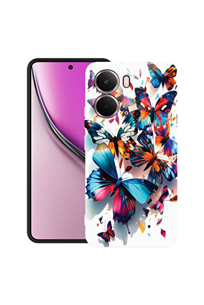 bestcase Carcasă ultra subțire TPU Mat pentru Realme P3, fluturi colorați, 20...
