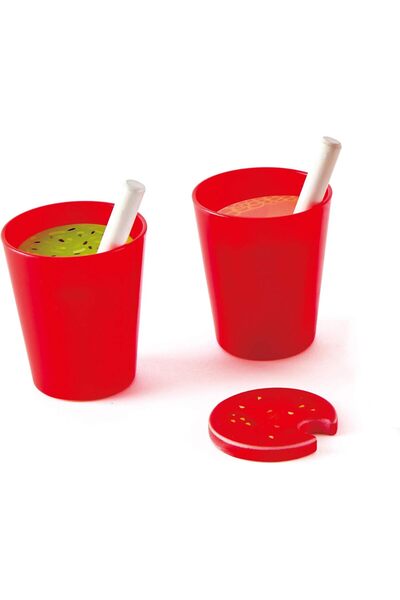 Hape Smoothie Blender | Multicolor Kitchen Smoothie Machine Play Set Complete with Cups & Straws, 9.