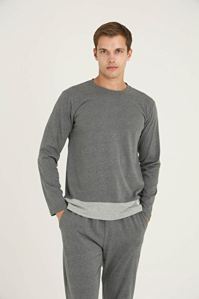 KLY Men's O-Collar Pajama Set Comfortable Sleep Modern Design
