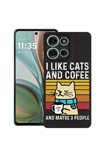 bestcase Carcasă ultra subțire din TPU pentru Motorola Edge 50, pisici și caf...